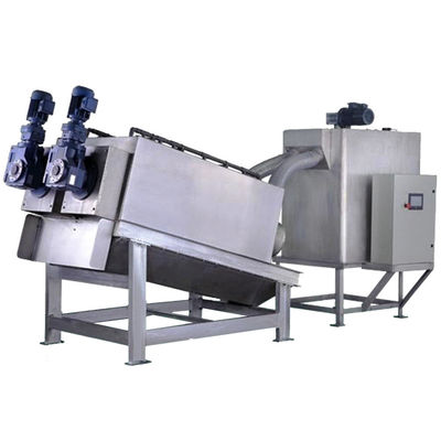 SS304 Dehydrator λάσπης μηχανών λάσπης Τύπου βιδών απομακρύνοντας το νερό σύστημα 10-5000M3/D